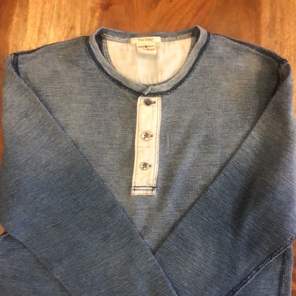 Lucky Brand - M - True Indigo Henley - Picture 7 of 9
